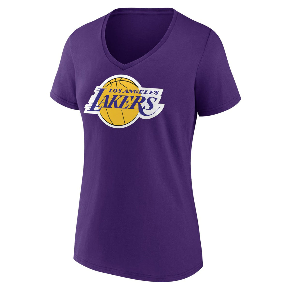 Los Angeles Lakers Women's Primary Logo V-Neck T-Shirt Purple - NBA