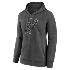 San Antonio Spurs Women's Primary Logo Pullover Hoodie Charcoal - NBA