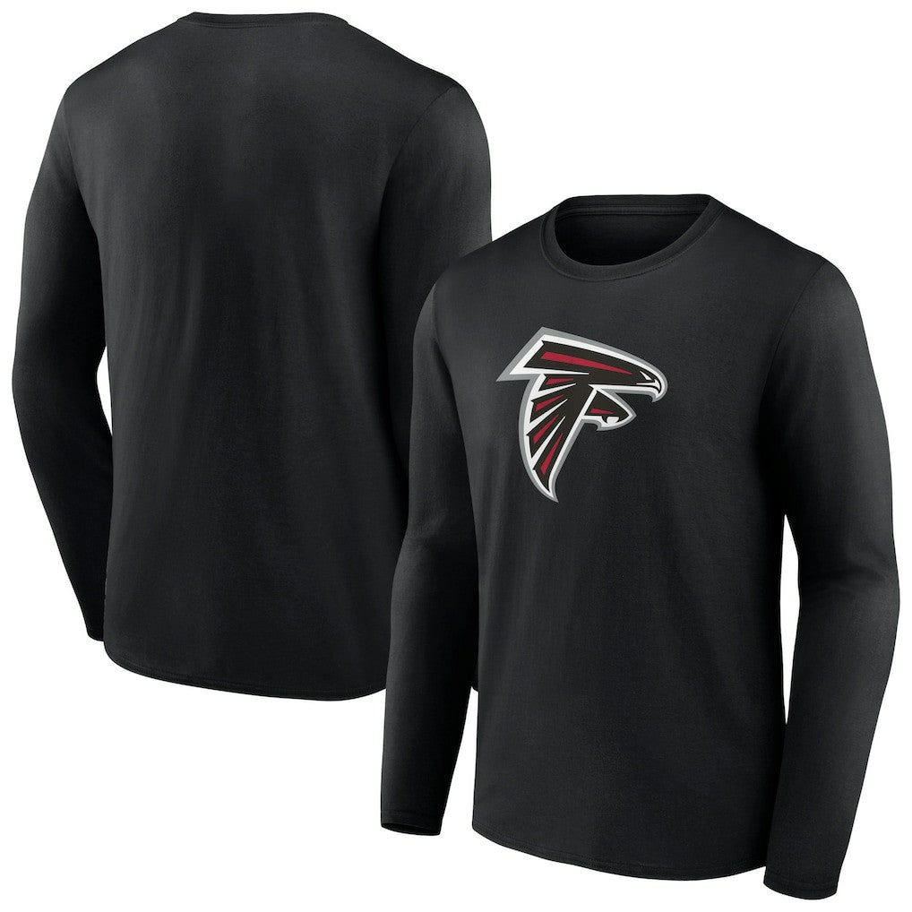 Atlanta Falcons Primary Logo Long Sleeve T-Shirt Black | NFL