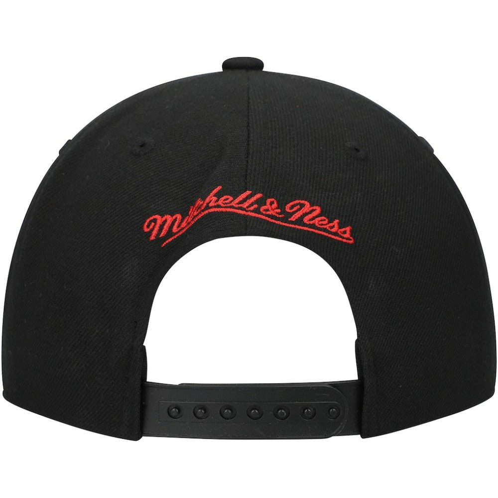 New York Rangers Mitchell & Ness Core Team Script 2.0 Snapback Hat - Black - NHL