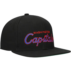 Washington Capitals Mitchell & Ness Core Team Script 2.0 Snapback Hat - Black - NHL