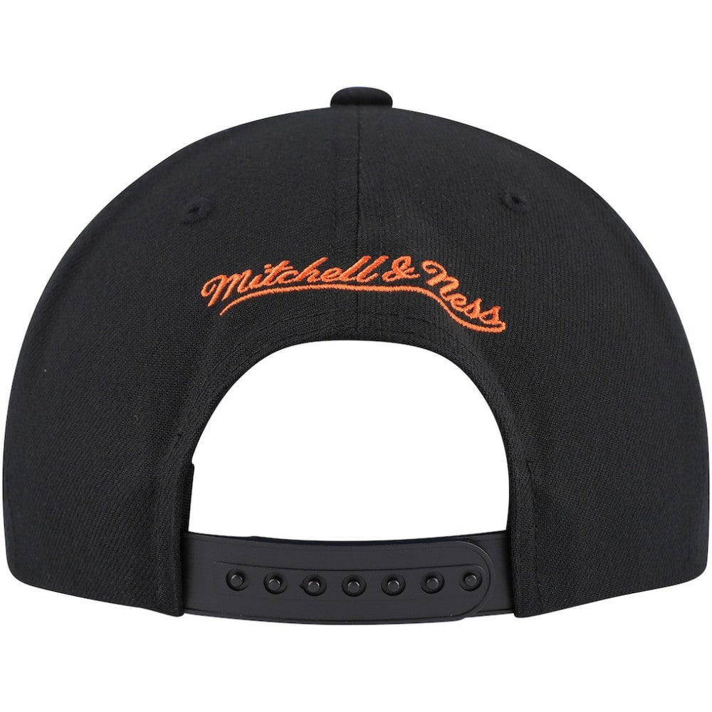 Edmonton Oilers Mitchell & Ness Core Team Script 2.0 Snapback Hat - Black - NHL