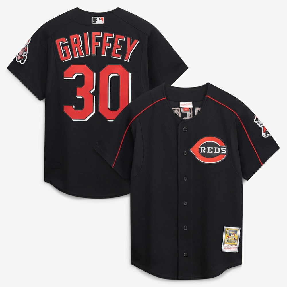 Ken Griffey Jr. Cincinnati Reds Mitchell & Ness Cooperstown Collection Authentic Mesh Batting Practice Jersey - MLB