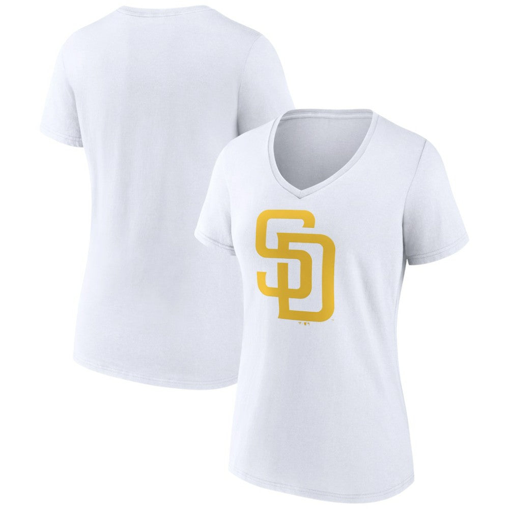 San Diego Padres Women's Official Logo V-Neck T-Shirt - MLB