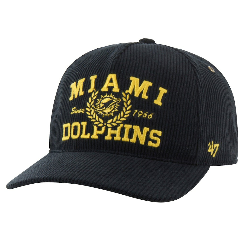 Miami Dolphins '47 Letterman Hitch Adjustable Hat Black | 47 brand