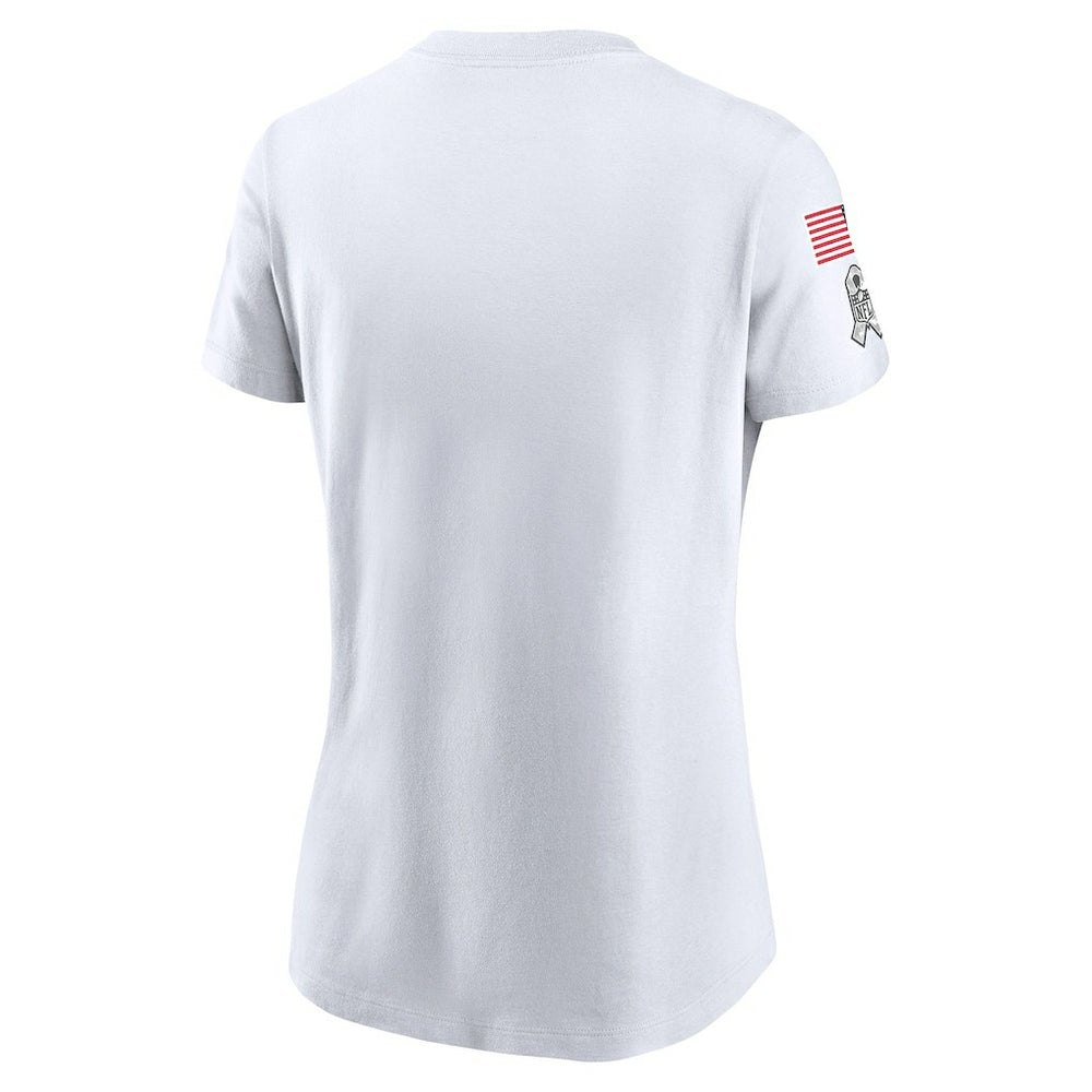 Las Vegas Raiders Women's 2024 Salute To Service Legend Performance T-Shirt White | Nike for Sale