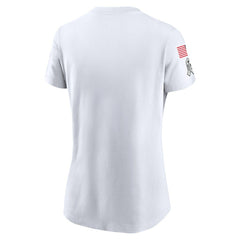 Las Vegas Raiders Women's 2024 Salute To Service Legend Performance T-Shirt White | Nike for Sale