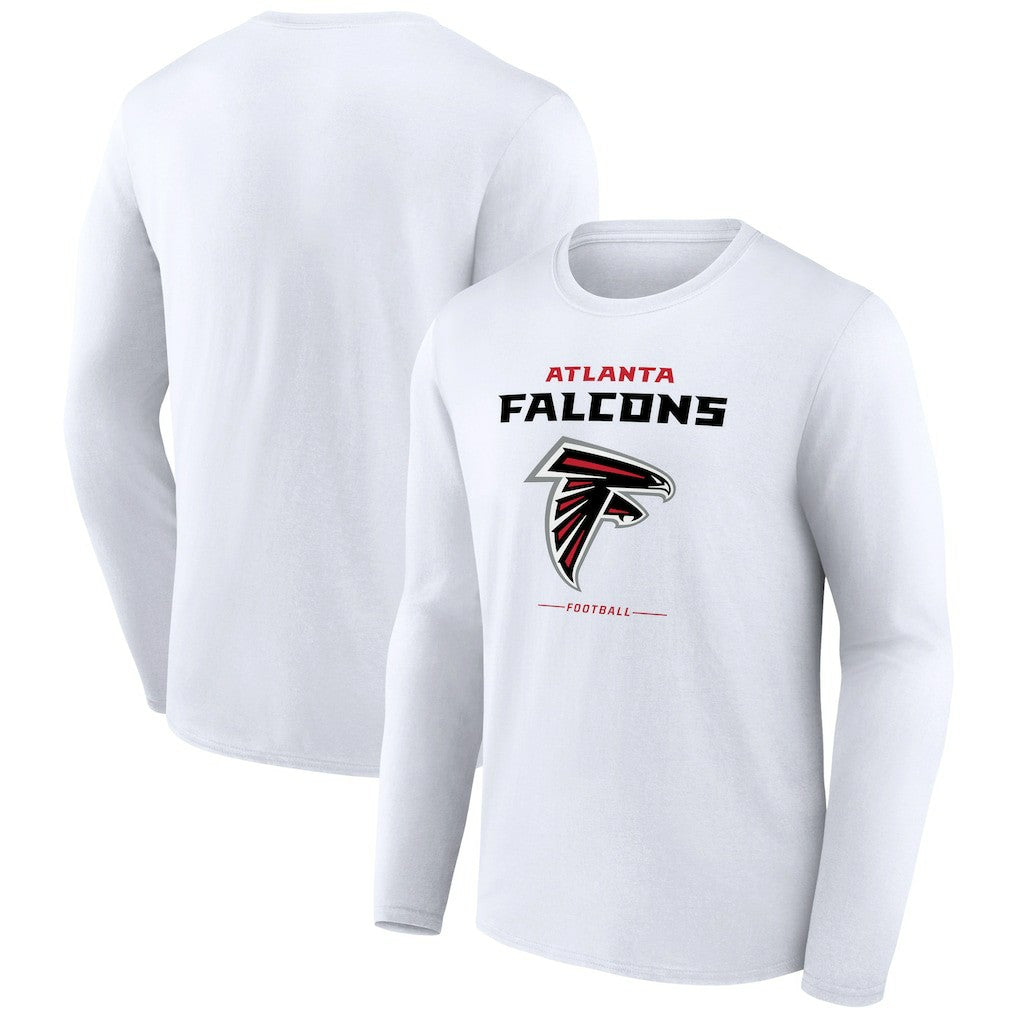 Atlanta Falcons Team Lockup Long Sleeve T-Shirt White | NFL
