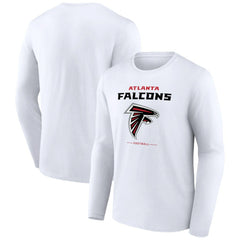 Atlanta Falcons Team Lockup Long Sleeve T-Shirt White | NFL