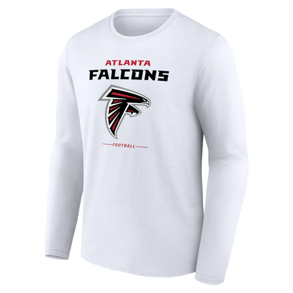 Atlanta Falcons Team Lockup Long Sleeve T-Shirt White | NFL