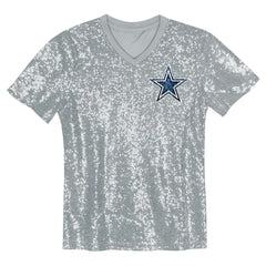 CeeDee Lamb Dallas Cowboys Girls Youth Sequin V-Neck Fashion Jersey Silver | NFL