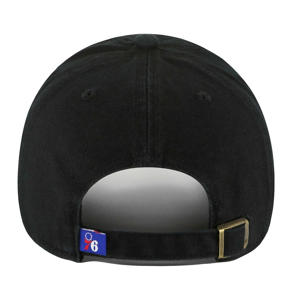 Philadelphia 76ers '47 Core Logo Clean Up Adjustable Hat Black - NBA