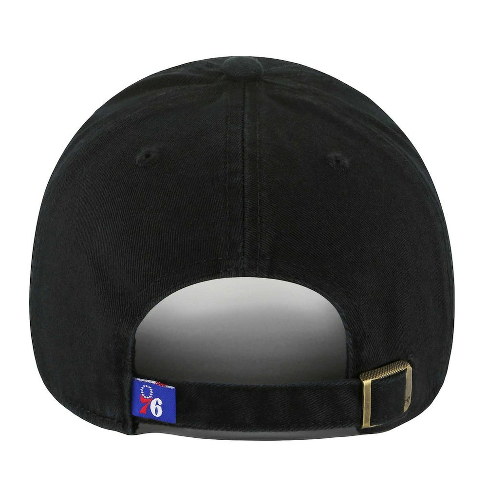 Philadelphia 76ers '47 Core Logo Clean Up Adjustable Hat Black - NBA