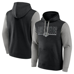 Los Angeles Kings Logo Athletic Deliver Fleece Pullover Hoodie - Black - NHL