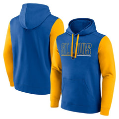 St. Louis Blues Logo Athletic Deliver Fleece Pullover Hoodie - Blue - NHL