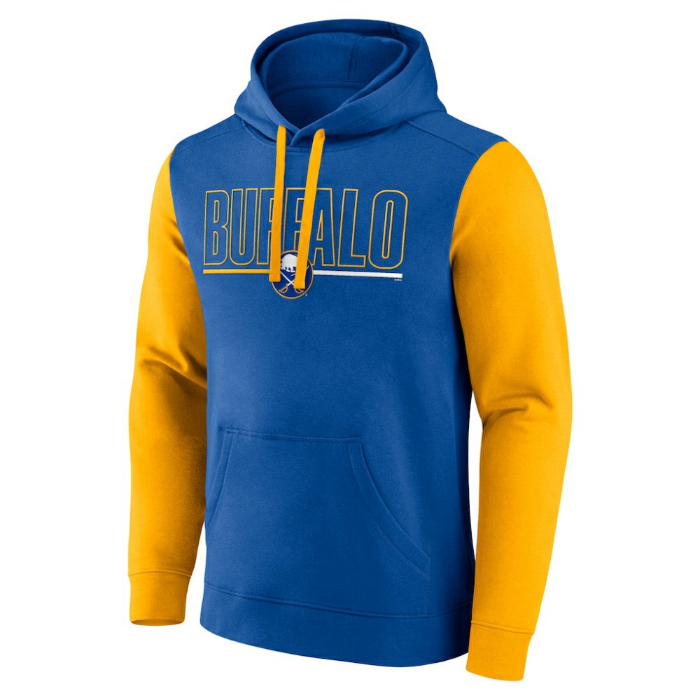 Buffalo Sabres Logo Athletic Deliver Fleece Pullover Hoodie - Royal - NHL