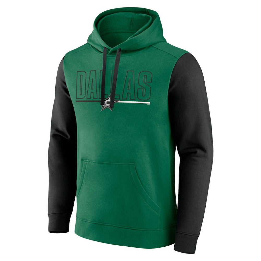 Dallas Stars Logo Athletic Deliver Fleece Pullover Hoodie - Kelly Green - NHL