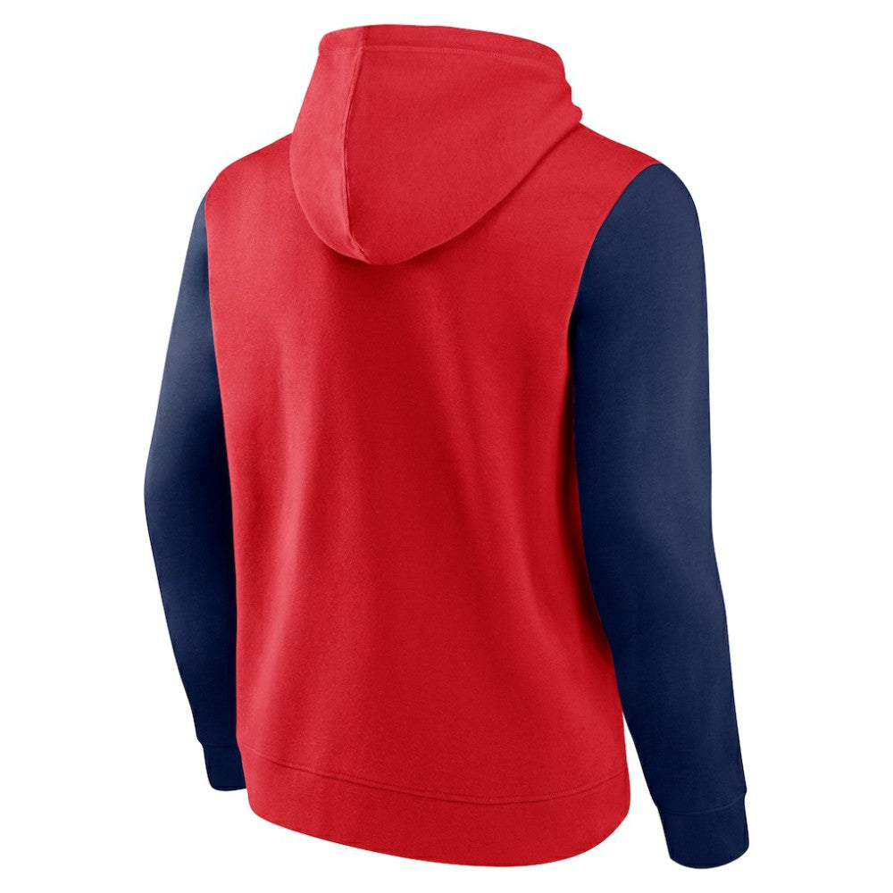Washington Capitals Logo Athletic Deliver Fleece Pullover Hoodie - Red - NHL