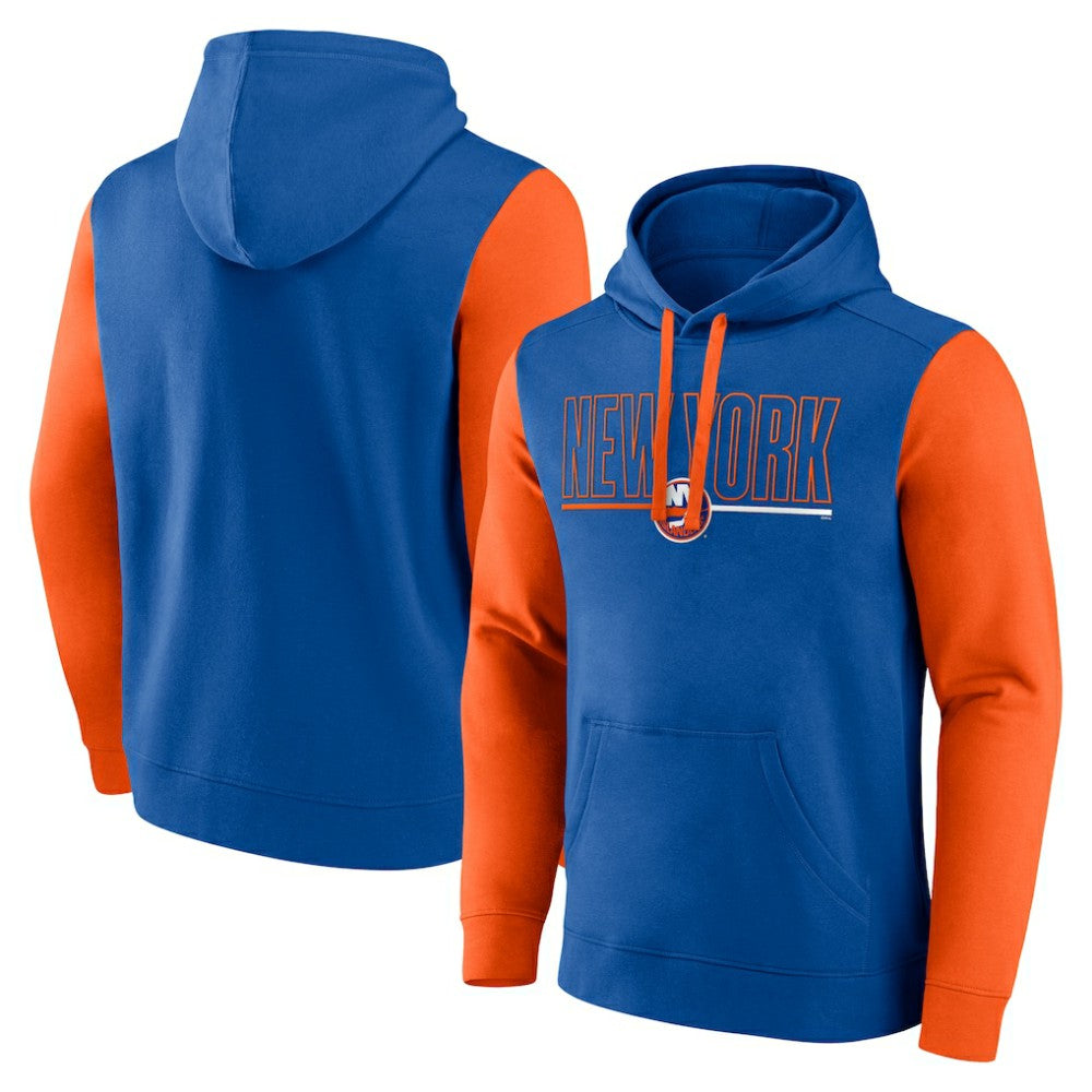 New York Islanders Logo Athletic Deliver Fleece Pullover Hoodie - Royal - NHL