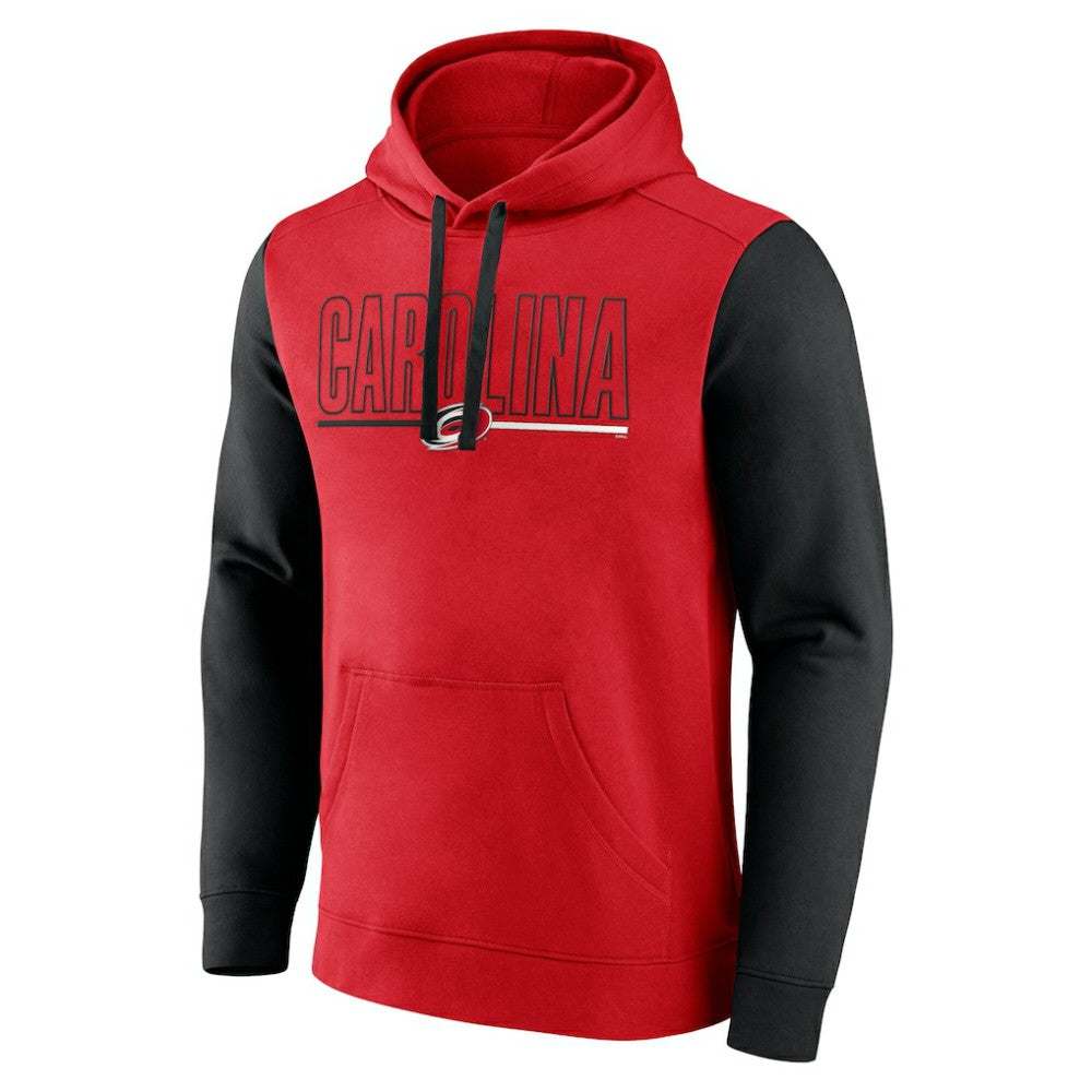 Carolina Hurricanes Logo Athletic Deliver Fleece Pullover Hoodie - Red - NHL