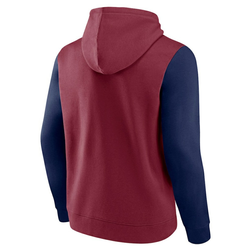 Colorado Avalanche Logo Athletic Deliver Fleece Pullover Hoodie - Burgundy - NHL