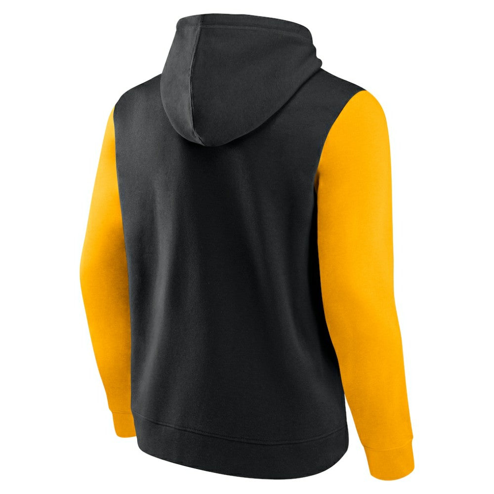 Pittsburgh Penguins Logo Athletic Deliver Fleece Pullover Hoodie - Black - NHL