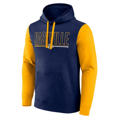 Nashville Predators Logo Athletic Deliver Fleece Pullover Hoodie - Navy - NHL