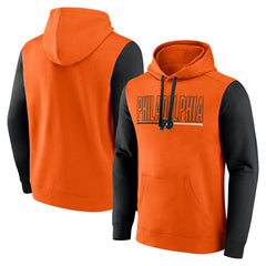 Philadelphia Flyers Logo Athletic Deliver Fleece Pullover Hoodie - Orange - NHL