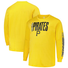 Pittsburgh Pirates Profile Big & Tall Two-Hit Long Sleeve T-Shirt - MLB