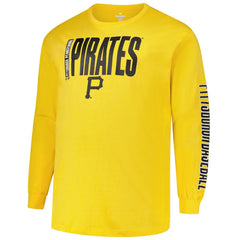 Pittsburgh Pirates Profile Big & Tall Two-Hit Long Sleeve T-Shirt - MLB