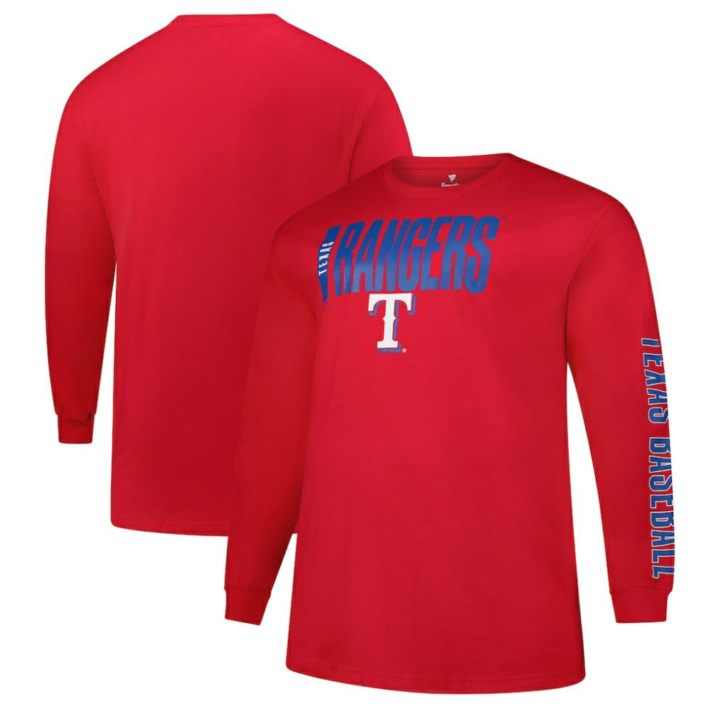 Texas Rangers Profile Big & Tall Two-Hit Long Sleeve T-Shirt - MLB
