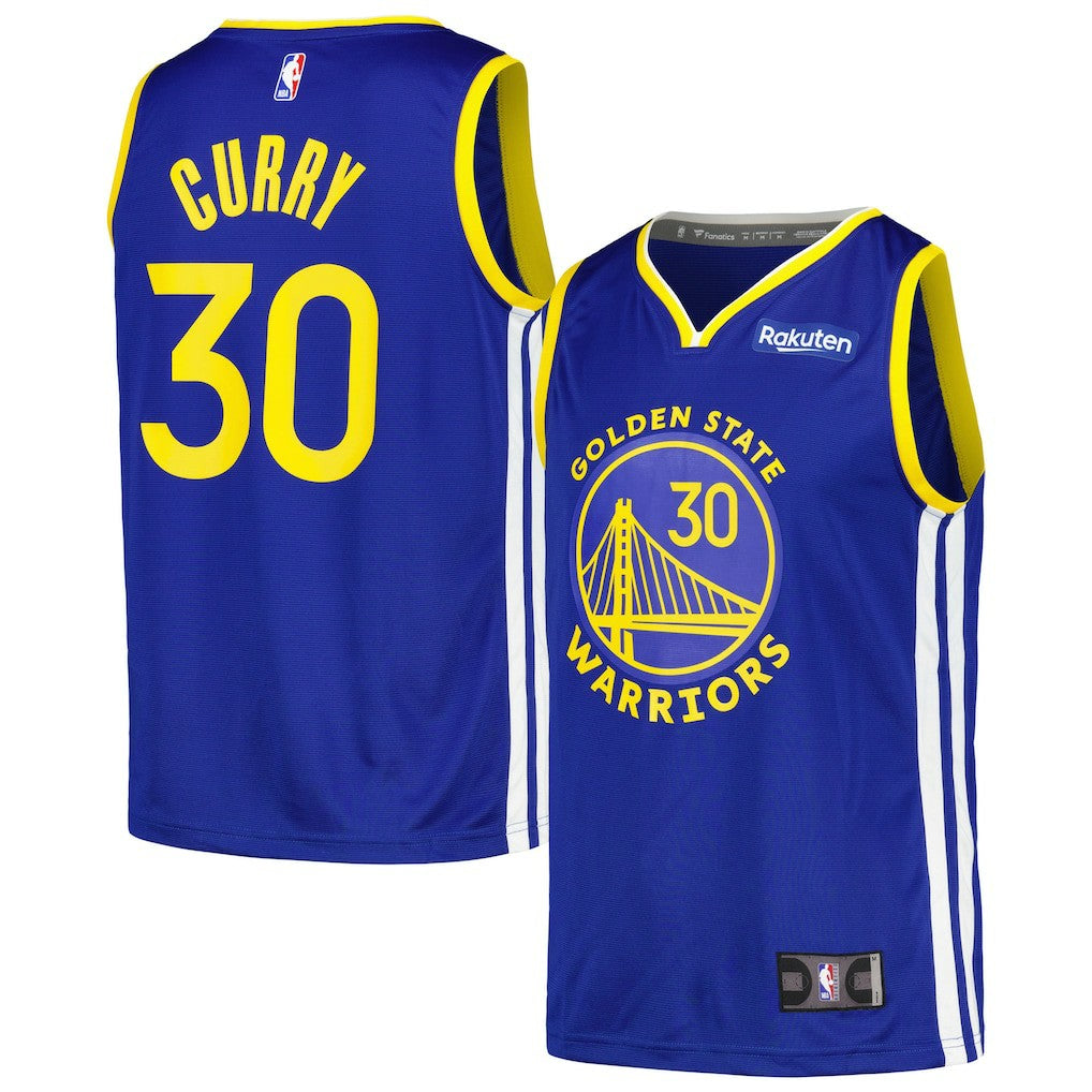 Stephen Curry Golden State Warriors Fast Break Player Badge Jersey Royal - NBA