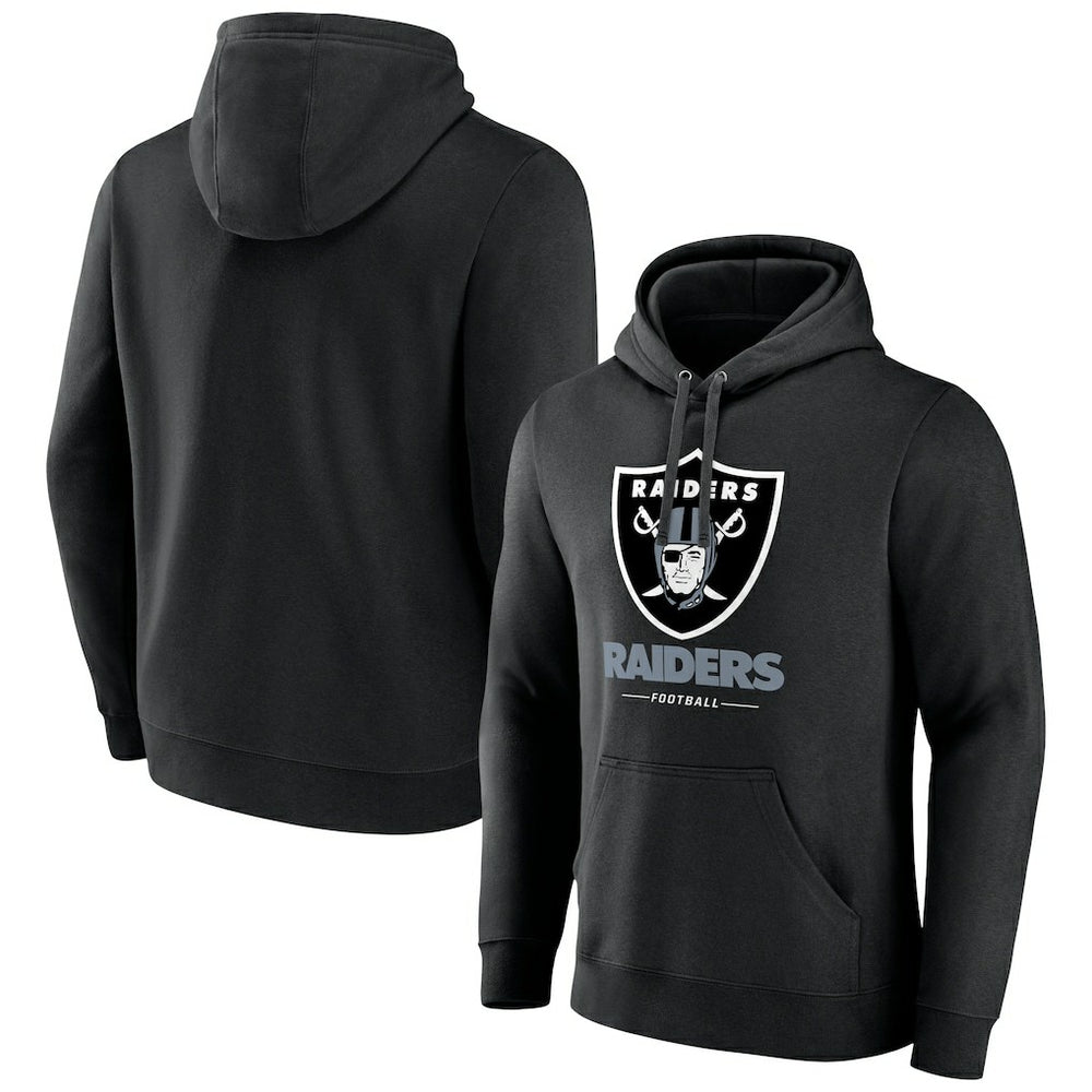 Las Vegas Raiders Team Lockup Pullover Hoodie Black | NFL