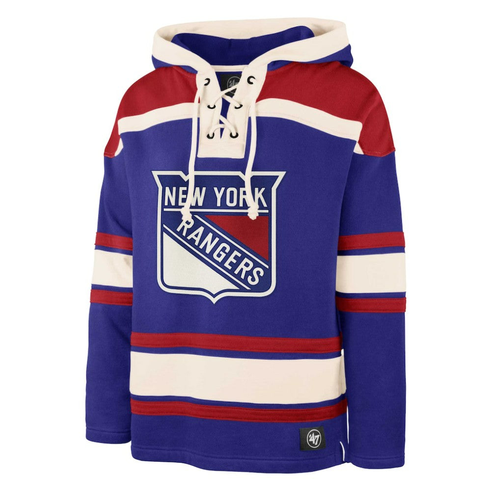 Igor Shesterkin New York Rangers '47 Player Name & Number Lacer Pullover Hoodie - Blue - NHL
