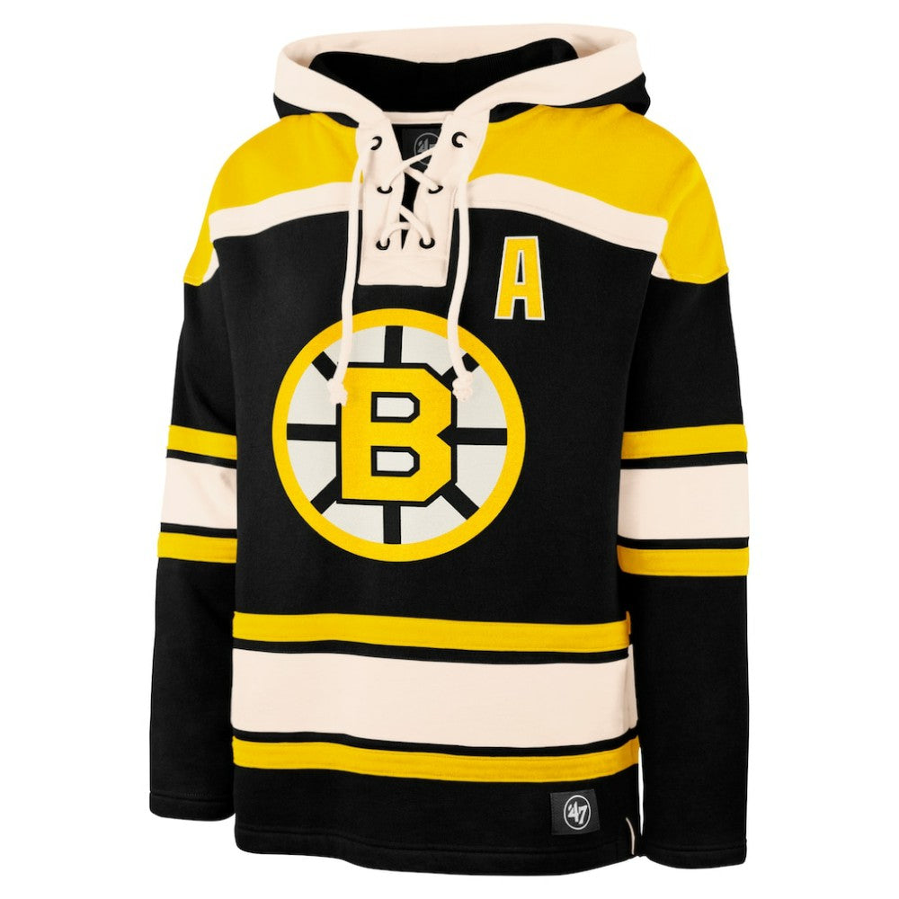 Bobby Orr Boston Bruins '47 Retired Player Name & Number Lacer Pullover Hoodie - Black - NHL