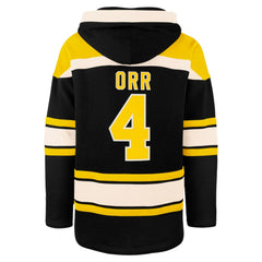 Bobby Orr Boston Bruins '47 Retired Player Name & Number Lacer Pullover Hoodie - Black - NHL