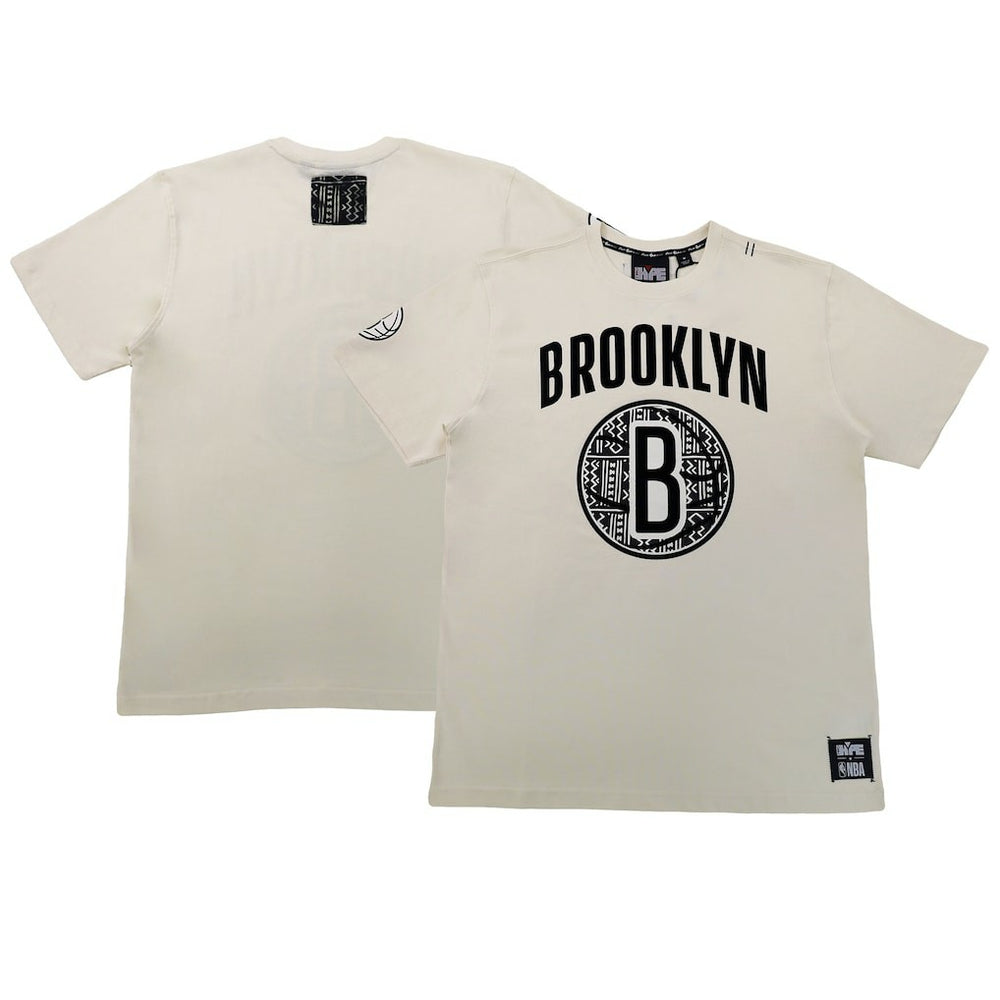 Brooklyn Nets NBA x Two Hype Unisex Culture & Hoops T-Shirt - Cream - NBA