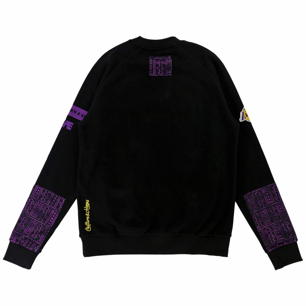 Los Angeles Lakers NBA x Two Hype Unisex Culture & Hoops Heavyweight Pullover Sweatshirt - Black - NBA