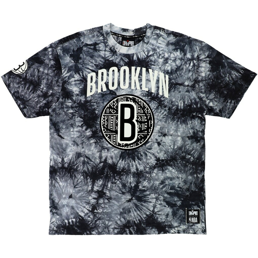 Brooklyn Nets NBA x Two Hype Unisex Culture & Hoops Tie-Dye T-Shirt - Black - NBA