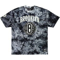 Brooklyn Nets NBA x Two Hype Unisex Culture & Hoops Tie-Dye T-Shirt - Black - NBA