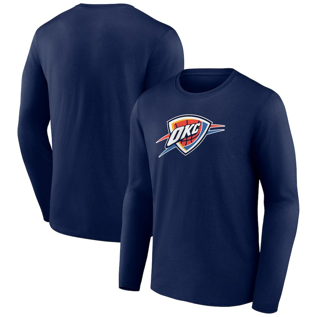 Oklahoma City Thunder Primary Logo Long Sleeve T-Shirt Navy - NBA