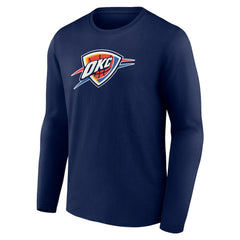 Oklahoma City Thunder Primary Logo Long Sleeve T-Shirt Navy - NBA