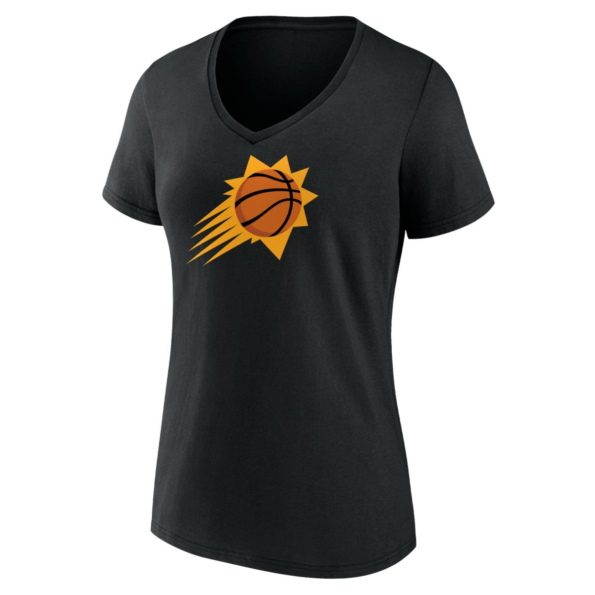 Phoenix Suns Women's Primary Logo V-Neck T-Shirt Black - NBA