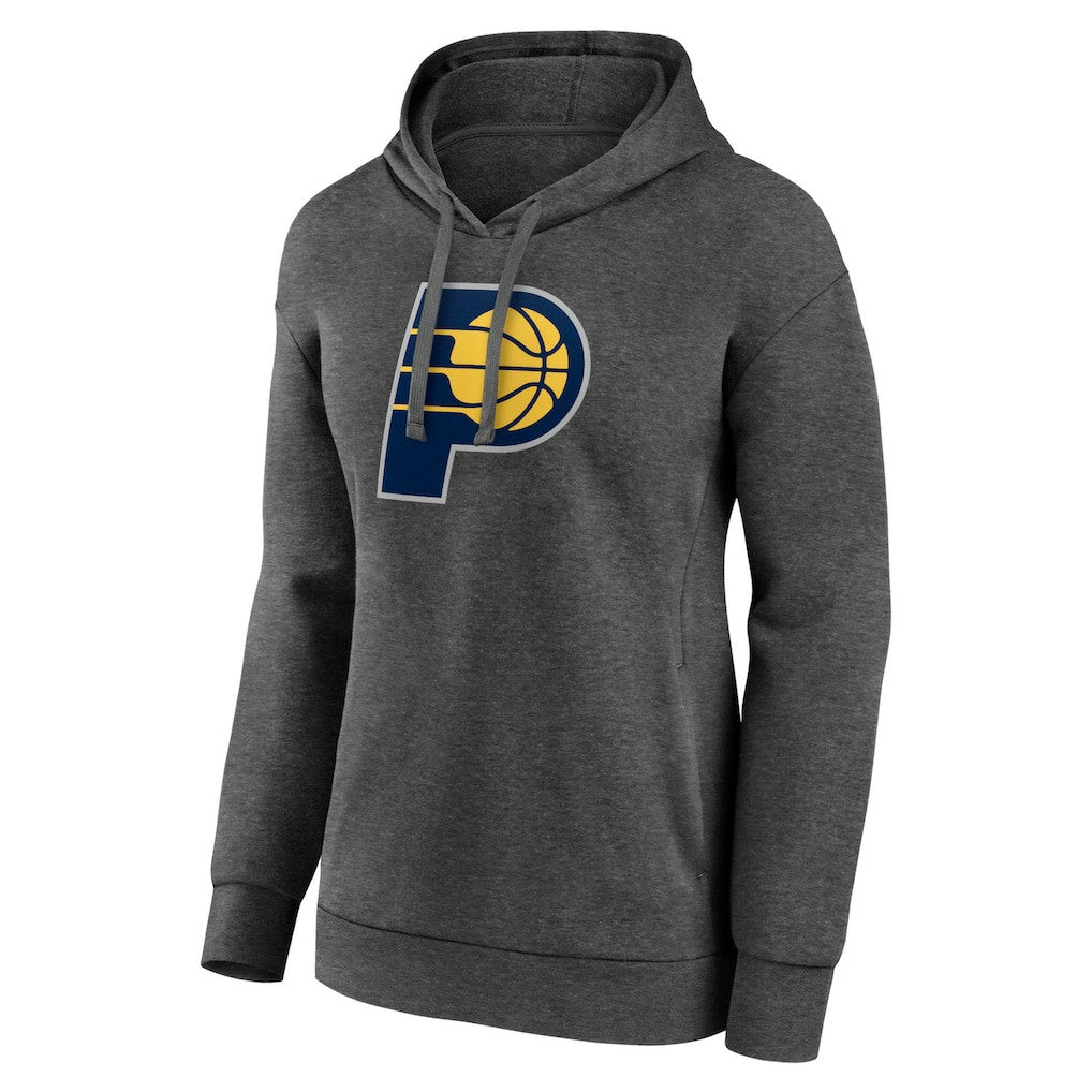 Indiana Pacers Women's Primary Logo Pullover Hoodie Charcoal - NBA