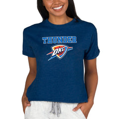 Oklahoma City Thunder Concepts Sport NBA Women's Concepts Mainstream Terry SS Top Navy - NBA