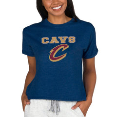 Cleveland Cavaliers Concepts Sport NBA Women's Concepts Mainstream Terry SS Top Navy - NBA