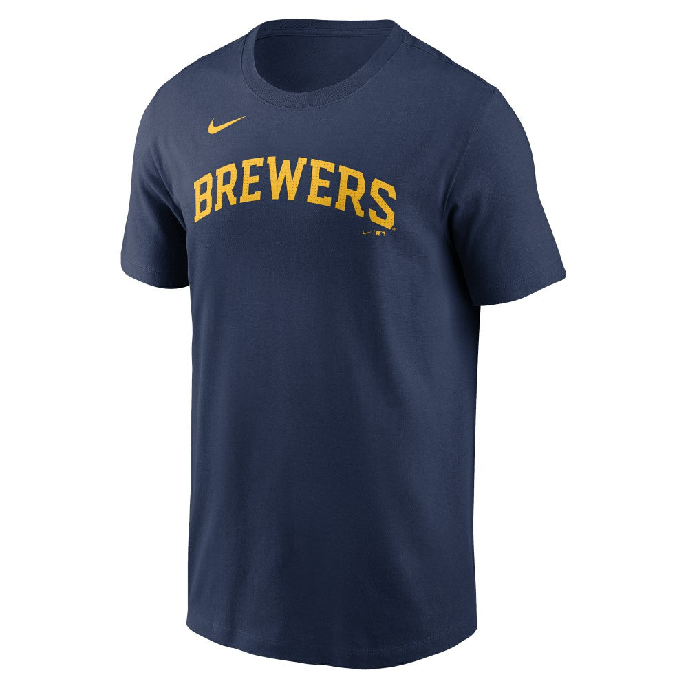Rhys Hoskins Milwaukee Brewers Nike Fuse Name & Number T-Shirt - MLB