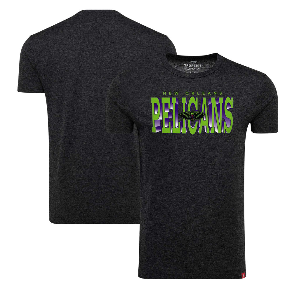 New Orleans Pelicans Sportiqe City Edition Comfy Tri-Blend T-Shirt Heather Black - NBA