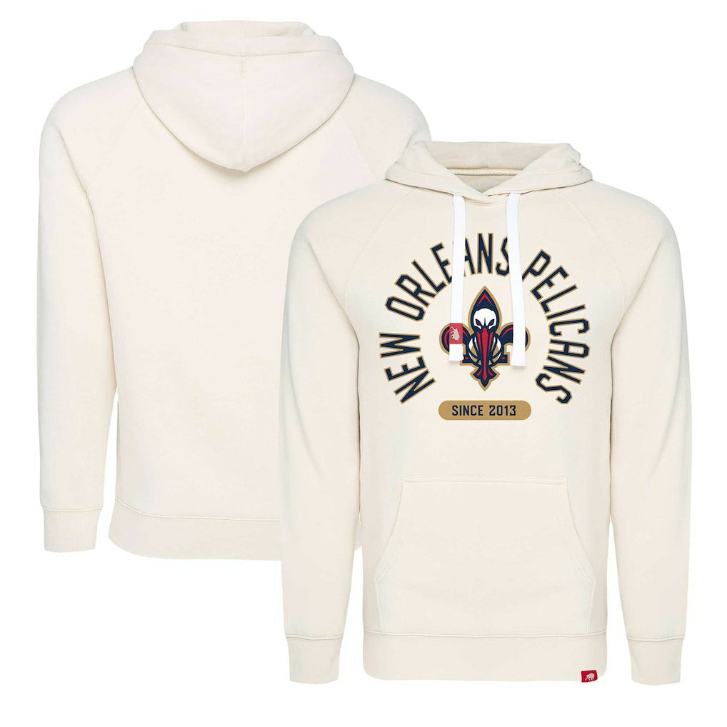 New Orleans Pelicans Sportiqe Unisex Olsen Raglan Tri-Blend Pullover Hoodie Cream - NBA
