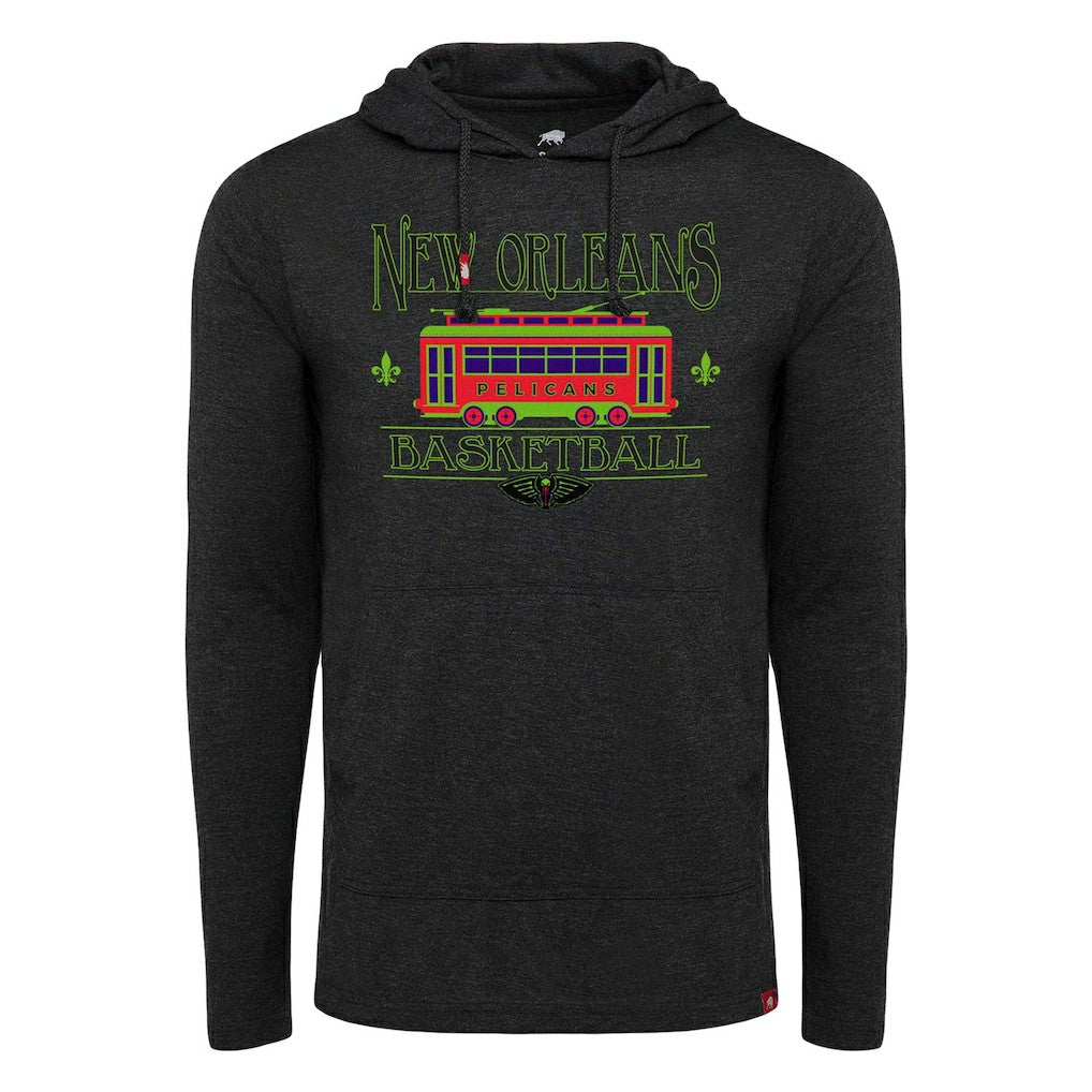 New Orleans Pelicans Sportiqe Unisex City Edition Rowan Lightweight Tri-Blend Pullover Hoodie Heather Black - NBA